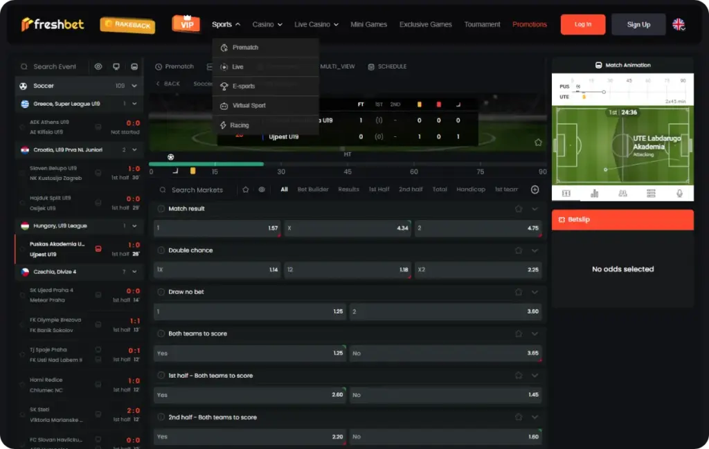 Freshbet Sports Types of Bets